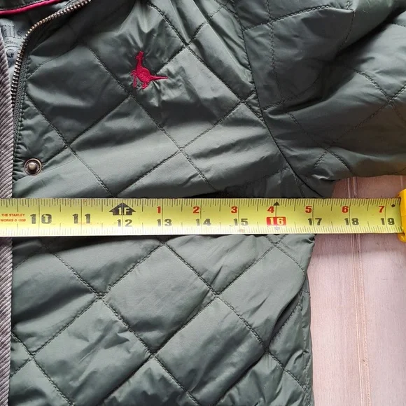 Jack Wills Cordings Quilted Barn Jacket Snap Zipper Elbow Patch Corduroy Collar - Picture 9 of 11